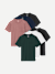 Men's Premium Weight Pocket Crew Neck T-Shirt 6-Pack - Forest Coco Plum Core Mix L