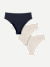 Women's Super Soft Thong 3-Pack - Navy Heather Mix
