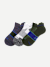 Men's Running Ankle Sock 3-Pack - Black Cobalt Mix L