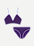 Women's Seamless Triangle Bralette + Bikini - Concord L