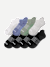 Women's Gripper Ankle Sock 8-Pack - Oyster Black Mix L