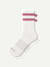 Women's Vintage Stripes Half Calf Socks - dried rose L [8889]