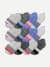 Junior Tri-Block Ankle Sock 12-Pack - Mixed L