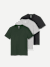 Men's Pima Cotton Crew Neck T-Shirt 3-Pack - Dark Elm Mix L