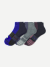 Men's Performance Compression Ankle Sock 3-Pack - Plum Cobalt Mix L [8442]