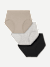 Women's Super Soft High Rise Full Brief 3-Pack - Nude Grey Black Mix L