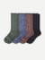 Men's Merino Wool Blend Calf Sock 4-Pack - navy glacier mix L [10258]