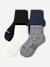 Modern Rib Quarter Sock 4-Pack - White Black Mix L