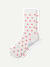 Women's Valentine’s Half Calf Socks - Soft White L [8597]