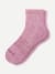 Women's Solids Quarter Socks - mauve L [3025]