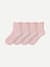 Women's Ruffle Rib Quarter Sock 4-Pack - pale pink L