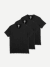 Men's Pima Cotton V-Neck T-Shirt Black 3-Pack L