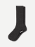 Merino Cashmere Blend Classic Rib Calf Socks - Grey Heather L [10030]