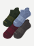 Men's Solids Ankle Sock 4-pack  - blue steel mix L [9852]