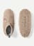 Women's Rose Embroidered Gripper Slipper - Soft Taupe Heather L [10282]