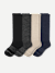 Women's Merino Wool Blend Knee High Sock 4-Pack - Dark Mix