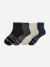 Men's Merino Wool Blend Quarter Sock 4-Pack - Dark Mix [8794]
