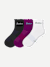 Women's Ruffle Athletic Quarter Sock 3-Pack - vivid magenta mix L [10316]