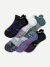 1Men's Run Ankle Sock 6-Pack - ocean blue mix L [10570]