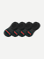All Sport Cushioned No Show Sock 4-Pack - Black L