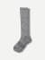 Marl Knee High Socks - Charcoal / White L [3933]