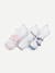 Women's Golf Ankle Sock 3-Pack - white pink lily mix