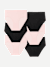 Women's Seamless High Rise Brief 6-Pack - Blush Black L