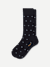Dress Calf Socks - Navy Diamond L [9131]