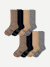 Merino Modern Rib Calf Sock 8-Pack - Grey Taupe Mix L