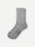Modern Rib Half Calf Socks - charcoal L [10048]