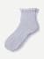 Women’s Ruffle Lace Quarter Socks - sky sail blue L [10089]