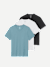 Men's Pima Cotton V-Neck T-Shirt 3-Pack - Fog Harbor Black White Mix L