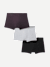Men's Cotton Modal Blend Trunk 3-Pack - Dark Plum Mix L [8472]