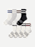 Men's Vintage Stripes Half Calf Sock 8-Pack - Oyster Blue Mix L