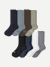 Men's Modern Rib Calf Sock 8-Pack - sage storm mix L