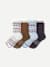 Youth Holiday Calf Sock 4-Pack - ginger bread fair isle mix L [10262]