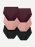 Womenâ€™s No Show High Rise Brief 6-Pack - Coco Black Mix L
