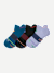 Men's Merino Wool Blend Athletic Ankle Sock 3-Pack - Black Teal Mix [9256]