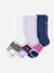 Women's All-Purpose Performance Calf Sock 3-Pack - Purple Blue Mix