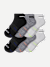 Men's Performance Compression Ankle Socks 6-Pack - black charcoal grey