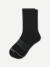 Merino Wool Blend Half Calf Socks - Black L [8624]