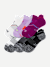 Women's Running Ankle Sock 6-Pack - vivid magenta core mix L