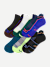 Running Ankle Sock 6-Pack - Black Teal Mix L [9244]
