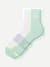 Running Quarter Socks - White / Foam Green L [8820]