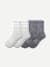 Men's Gripper Half Calf Sock 4-Pack - Grey Haze Mix L