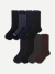 Men's Dress Calf Sock 8-Pack - Navy Stripe Mix L