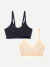 Women's Seamless Scoop Bralette 2-Pack - Wheat x Midnight Navy L