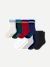Junior Lightweight Calf Sock 8-Pack - Red Neutrals Mix L