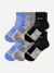 Men's UltraLite Sport Merino Wool Blend Quarter Sock 6-Pack - black hydrangea mix L