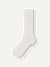 Pointelle Calf Socks - soft white L [9728]